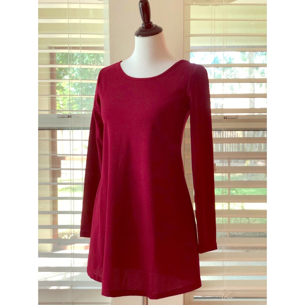 🆕👗Burgundy Swing Tee Dress👗🆕